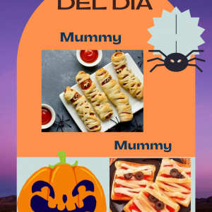Menú del Día Vegano Minimalista Tonos Azul