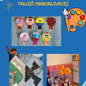 Azul Amarillo Orgánico y Hecho a Mano Anuncios Instituto Vuelta al Colegio Póster 1